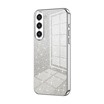 For Samsung Galaxy S23+ 5G Gradient Glitter Powder Electroplated Phone Case(Silver) - Galaxy S23+ 5G Cases by buy2fix | Online Shopping UK | buy2fix