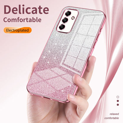 For Samsung Galaxy S21 5G Gradient Glitter Powder Electroplated Phone Case(Silver) - Galaxy S21 5G Cases by buy2fix | Online Shopping UK | buy2fix