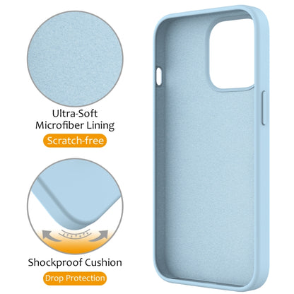 For iPhone 14 Pro Max MagSafe Magnetic Liquid Silicone Phone Case with Ring Holder(Sky Blue) - iPhone 14 Pro Max Cases by buy2fix | Online Shopping UK | buy2fix