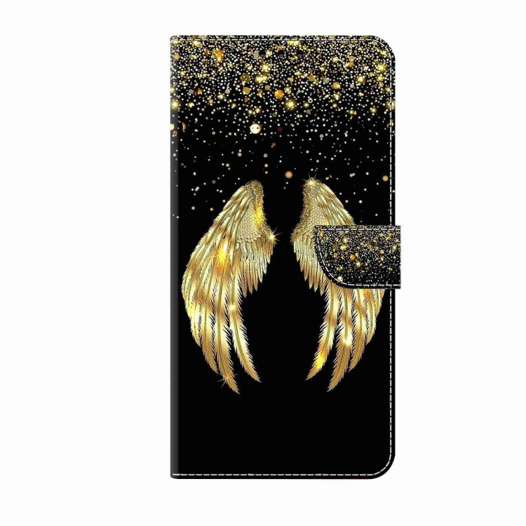 For Samsung Galaxy S24 5G Crystal 3D Shockproof Protective Leather Phone Case(Golden Wings) - Galaxy S24 5G Cases by buy2fix | Online Shopping UK | buy2fix