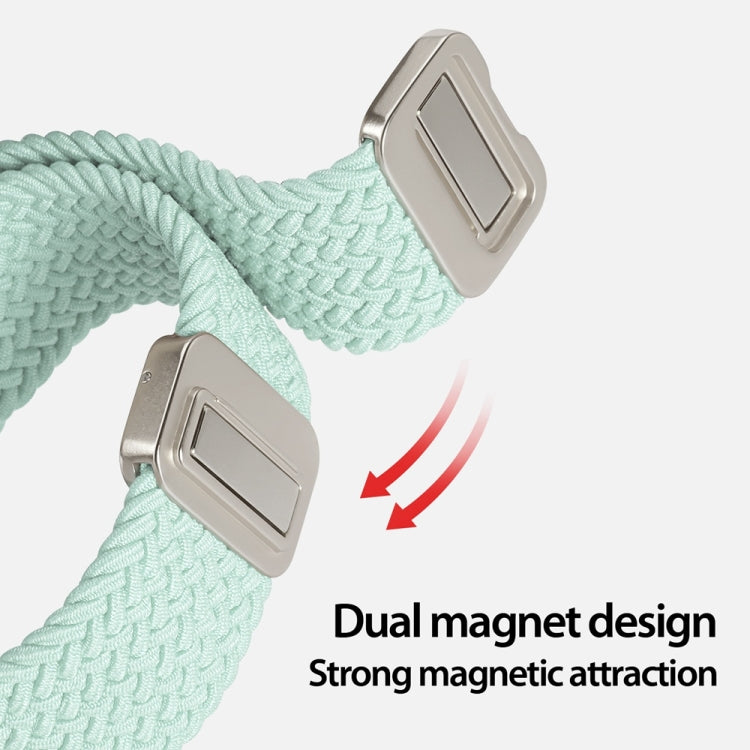 For Apple Watch Series 9 41mm DUX DUCIS Mixture Pro Series Magnetic Buckle Nylon Braid Watch Band(Light Mint) - Watch Bands by DUX DUCIS | Online Shopping UK | buy2fix