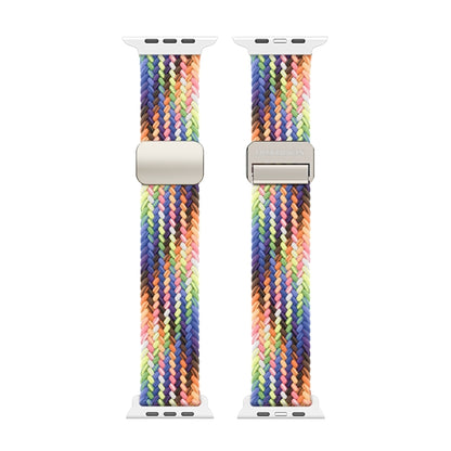 For Apple Watch SE 2022 40mm DUX DUCIS Mixture Pro Series Magnetic Buckle Nylon Braid Watch Band(New Rainbow) - Watch Bands by DUX DUCIS | Online Shopping UK | buy2fix