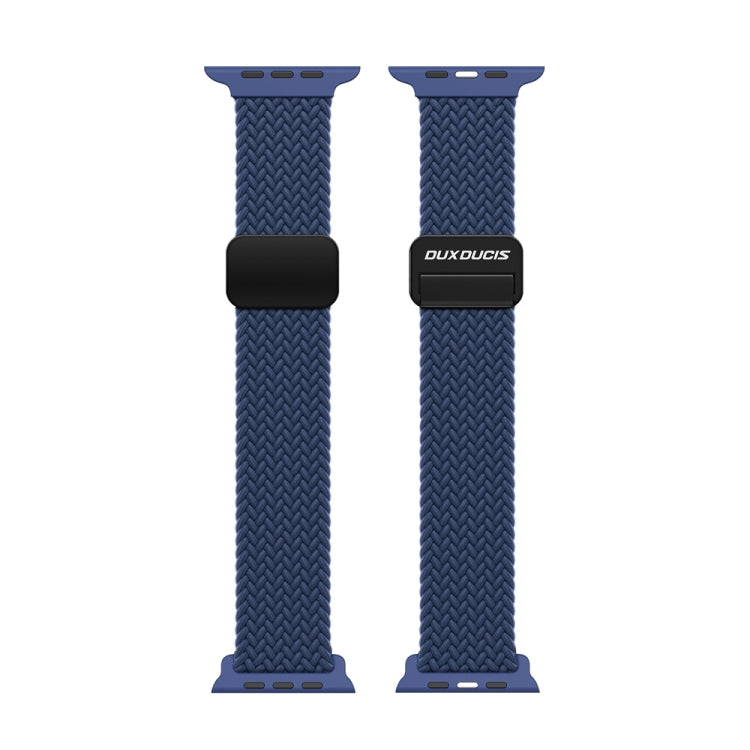 For Apple Watch Series 10 46mm DUX DUCIS Mixture Pro Series Magnetic Buckle Nylon Braid Watch Band(Storm Blue) - Watch Bands by DUX DUCIS | Online Shopping UK | buy2fix