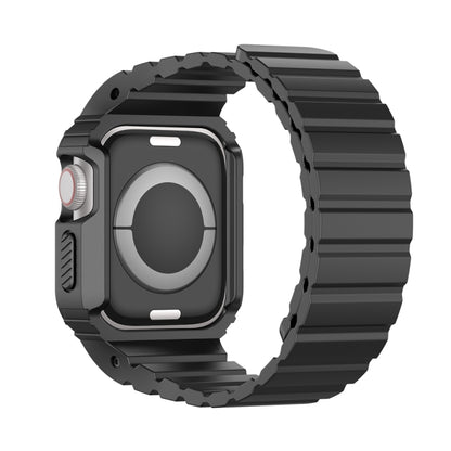 For Apple Watch SE 2023 44mm DUX DUCIS OA Series Integrated Magnetic Watch Band(Black) - Watch Bands by DUX DUCIS | Online Shopping UK | buy2fix