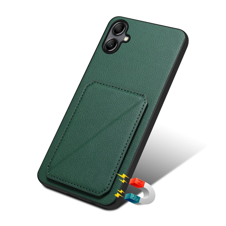For Samsung Galaxy A13 5G Denior Imitation Calf Leather Back Phone Case with Holder(Green) - Galaxy Phone Cases by Denior | Online Shopping UK | buy2fix
