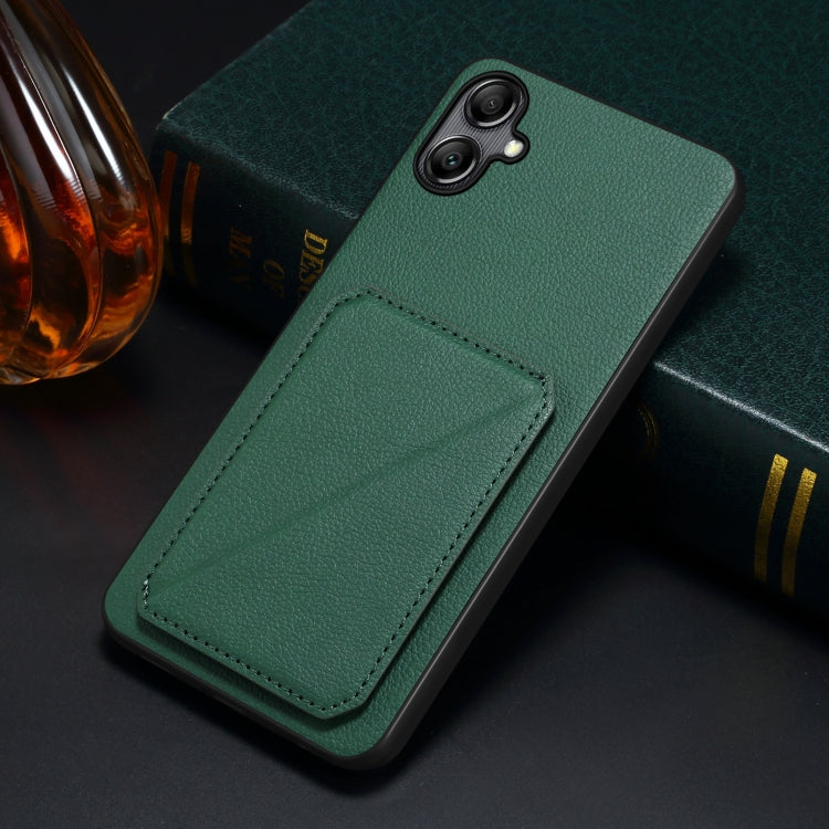 For Samsung Galaxy A54 5G Denior Imitation Calf Leather Back Phone Case with Holder(Green) - Galaxy Phone Cases by Denior | Online Shopping UK | buy2fix