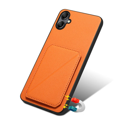 For Samsung Galaxy A54 5G Denior Imitation Calf Leather Back Phone Case with Holder(Orange) - Galaxy Phone Cases by Denior | Online Shopping UK | buy2fix