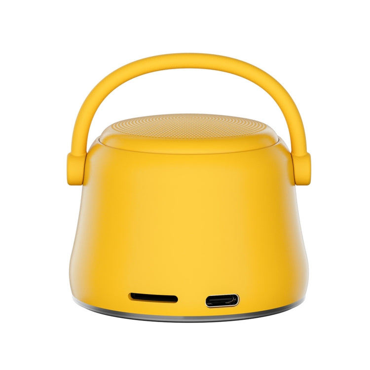 EWA A20 Mini Bluetooth Bass Radiator Metal Speaker(Yellow) - Mini Speaker by EWA | Online Shopping UK | buy2fix