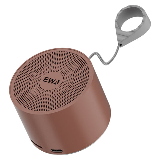 EWA A129 Mini Bluetooth 5.0 Bass Radiator Metal Speaker(Brown) - Mini Speaker by EWA | Online Shopping UK | buy2fix