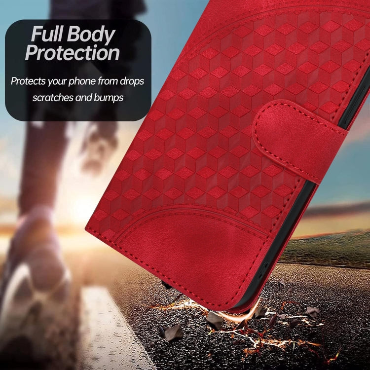 For Xiaomi Redmi K70 YX0060 Elephant Head Embossed Phone Leather Case with Lanyard(Red) - K70 Cases by buy2fix | Online Shopping UK | buy2fix