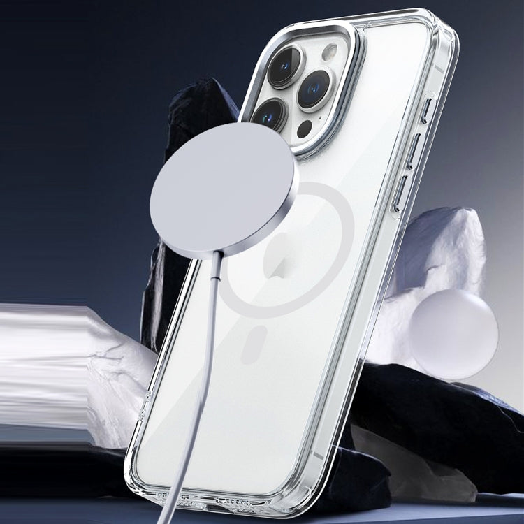 For iPhone 13 MagSafe Magnetic Clear Phone Case(Sierra Blue) - iPhone 13 Cases by buy2fix | Online Shopping UK | buy2fix