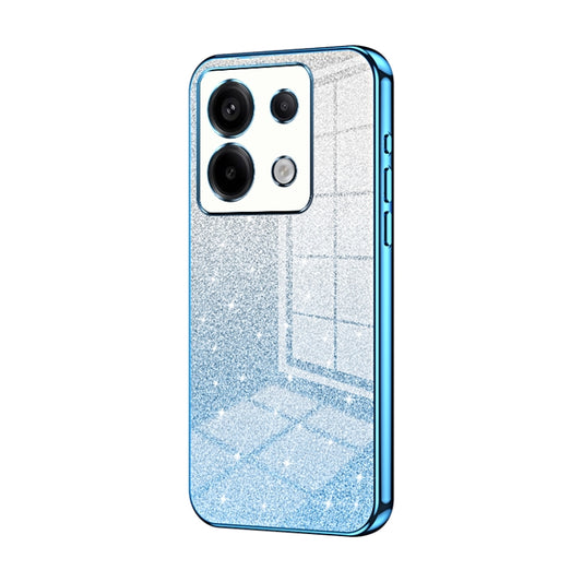 For Xiaomi Redmi Note 13 Pro 5G Gradient Glitter Powder Electroplated Phone Case(Blue) - Note 13 Pro Cases by buy2fix | Online Shopping UK | buy2fix
