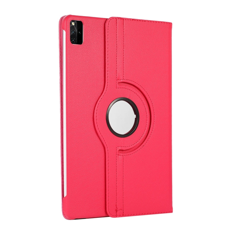 For Lenovo Tab M11 / Xiaoxin Pad 11 2024 360 Degree Rotation Litchi Texture Leather Tablet Case(Rose Red) - Lenovo by buy2fix | Online Shopping UK | buy2fix
