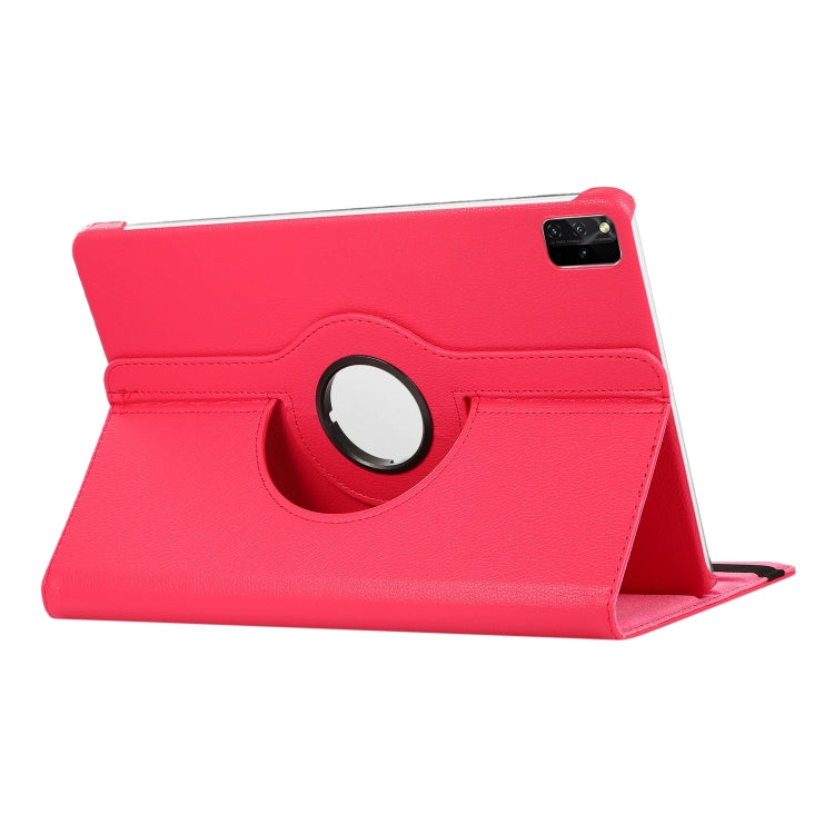 For Lenovo Tab M11 / Xiaoxin Pad 11 2024 360 Degree Rotation Litchi Texture Leather Tablet Case(Rose Red) - Lenovo by buy2fix | Online Shopping UK | buy2fix