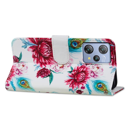 For Blackview A53 Pro Painted Pattern Horizontal Flip Leather Phone Case(Peacock Flower) - More Brand by buy2fix | Online Shopping UK | buy2fix