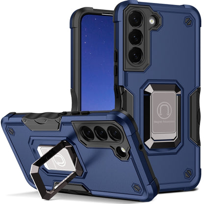 For Samsung Galaxy S24+ 5G Non-slip Shockproof Armor Phone Case with Ring Holder(Blue) - Galaxy S24+ 5G Cases by buy2fix | Online Shopping UK | buy2fix