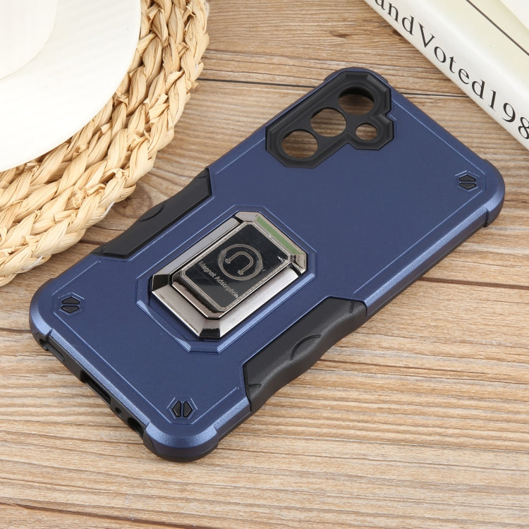 For Samsung Galaxy A15 Non-slip Shockproof Armor Phone Case with Ring Holder(Blue) - Galaxy Phone Cases by buy2fix | Online Shopping UK | buy2fix