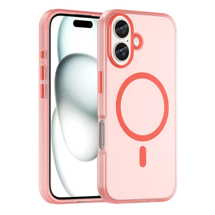 For iPhone 16 Plus MagSafe Frosted Translucent TPU + PC Full Coverage Phone Case(Red) - iPhone 16 Plus Cases by buy2fix | Online Shopping UK | buy2fix