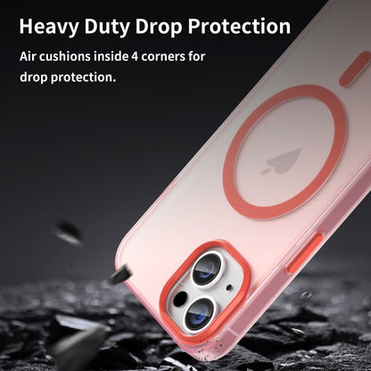 For iPhone 16 Plus MagSafe Frosted Translucent TPU + PC Full Coverage Phone Case(Red) - iPhone 16 Plus Cases by buy2fix | Online Shopping UK | buy2fix