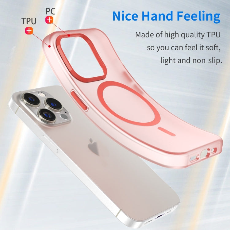 For iPhone 16 Pro Max MagSafe Frosted Translucent TPU + PC Full Coverage Phone Case(Red) - iPhone 16 Pro Max Cases by buy2fix | Online Shopping UK | buy2fix