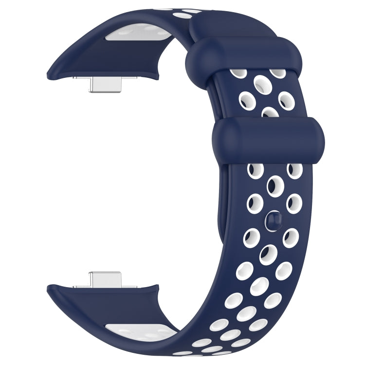 For Redmi Watch 4 Two Color Silicone Sports Watch Band(Midnight Blue White) - Watch Bands by buy2fix | Online Shopping UK | buy2fix