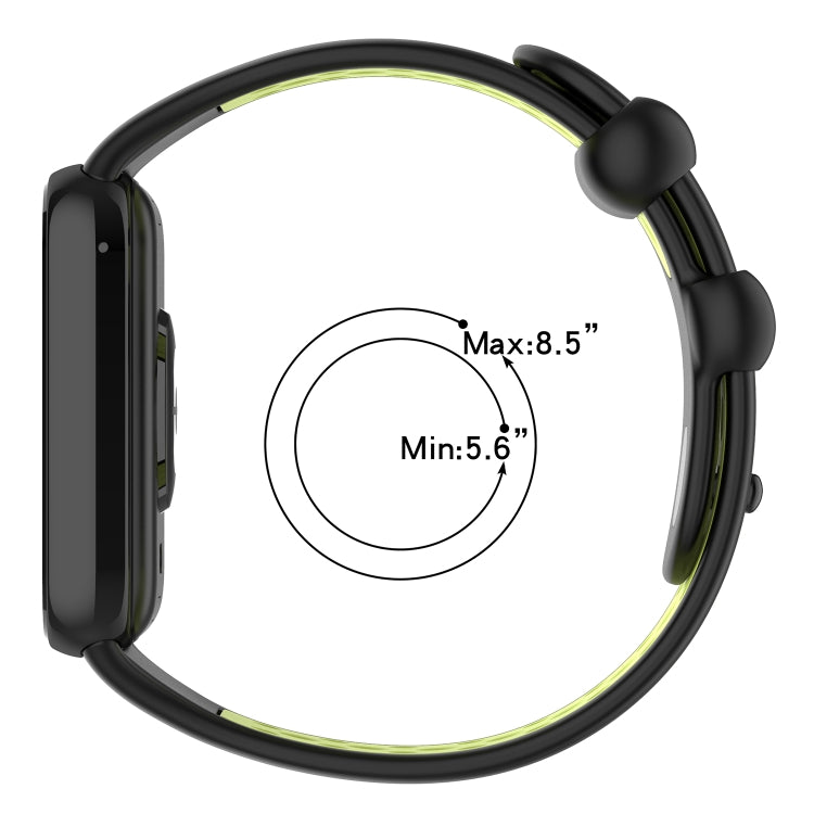 For Redmi Watch 4 Two Color Silicone Sports Watch Band(Black White) - Watch Bands by buy2fix | Online Shopping UK | buy2fix