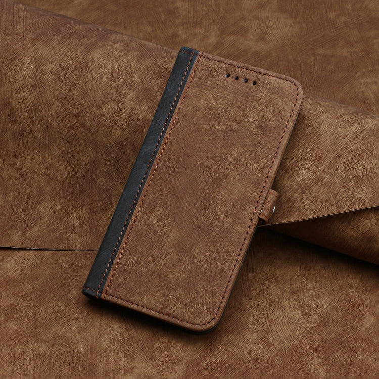 For Xiaomi Redmi K70 Side Buckle Double Fold Hand Strap Leather Phone Case(Brown) - K70 Cases by buy2fix | Online Shopping UK | buy2fix