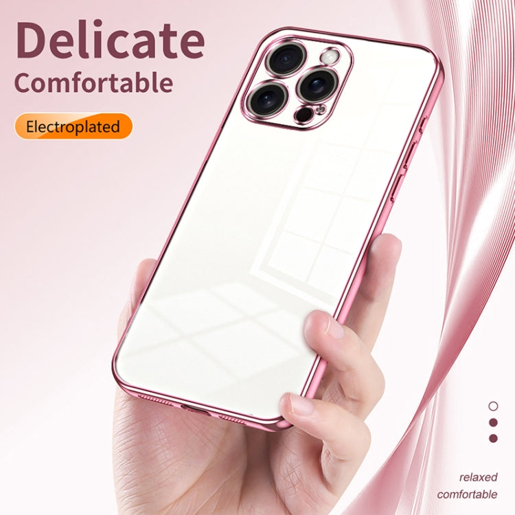 For iPhone 16 Pro Max Transparent Plating Fine Hole Phone Case(Gold) - iPhone 16 Pro Max Cases by buy2fix | Online Shopping UK | buy2fix