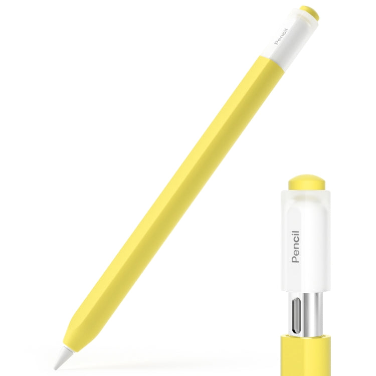 For Apple Pencil (USB-C) Transparent Jelly Stylus Protective Cover(Yellow) - Pencil Accessories by buy2fix | Online Shopping UK | buy2fix