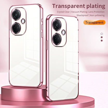 For OPPO K11 Transparent Plating Fine Hole Phone Case(Green) - OPPO Cases by buy2fix | Online Shopping UK | buy2fix