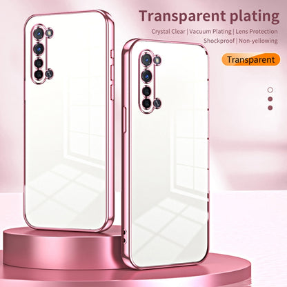 For OPPO Reno3 5G / Find X2 Lite Transparent Plating Fine Hole Phone Case(Black) - OPPO Cases by buy2fix | Online Shopping UK | buy2fix
