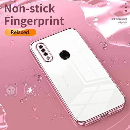 For OPPO A8 / A31 2020 Transparent Plating Fine Hole Phone Case(Blue) - OPPO Cases by buy2fix | Online Shopping UK | buy2fix