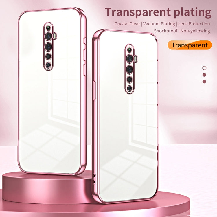 For OPPO Reno2 Z / Reno2 F Transparent Plating Fine Hole Phone Case(Black) - OPPO Cases by buy2fix | Online Shopping UK | buy2fix