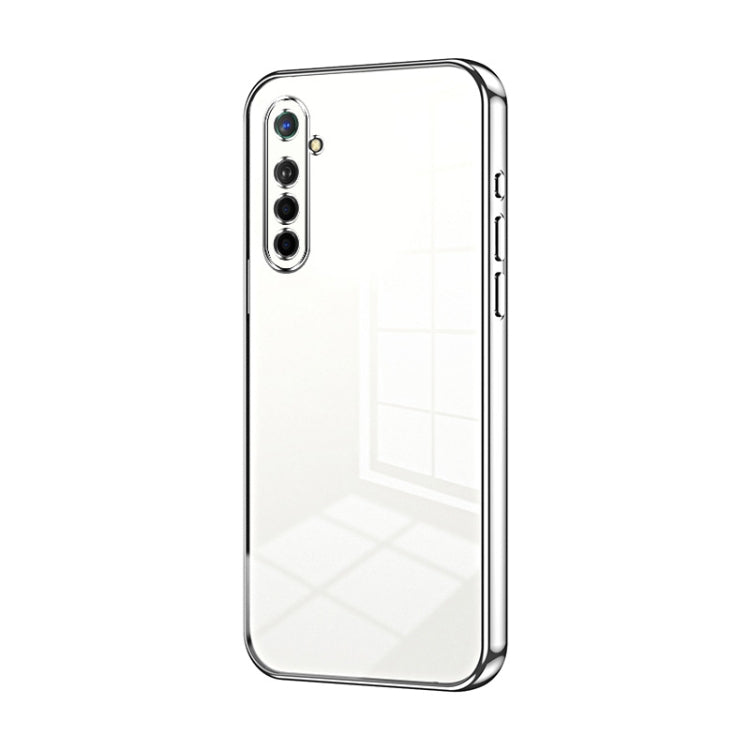 For OPPO K5 / Realme XT/XT 730G Transparent Plating Fine Hole Phone Case(Silver) - OPPO Cases by buy2fix | Online Shopping UK | buy2fix