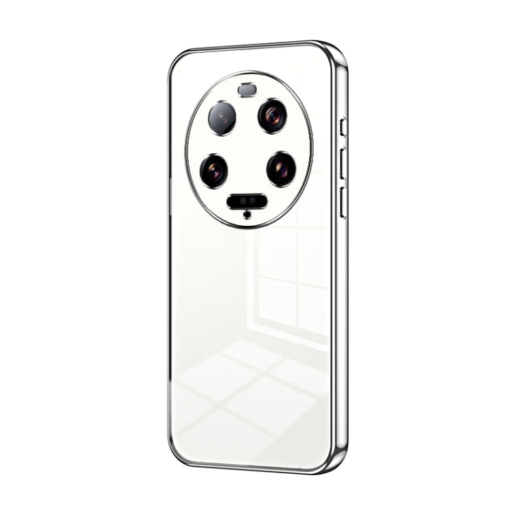 For Xiaomi 13 Ultra Transparent Plating Fine Hole Phone Case(Silver) - 13 Ultra Cases by buy2fix | Online Shopping UK | buy2fix