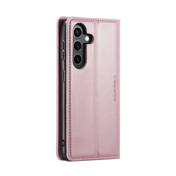 For Samsung Galaxy S24+ 5G CaseMe 003 Crazy Horse Texture Flip Leather Phone Case(Pink) - Galaxy S24+ 5G Cases by CaseMe | Online Shopping UK | buy2fix