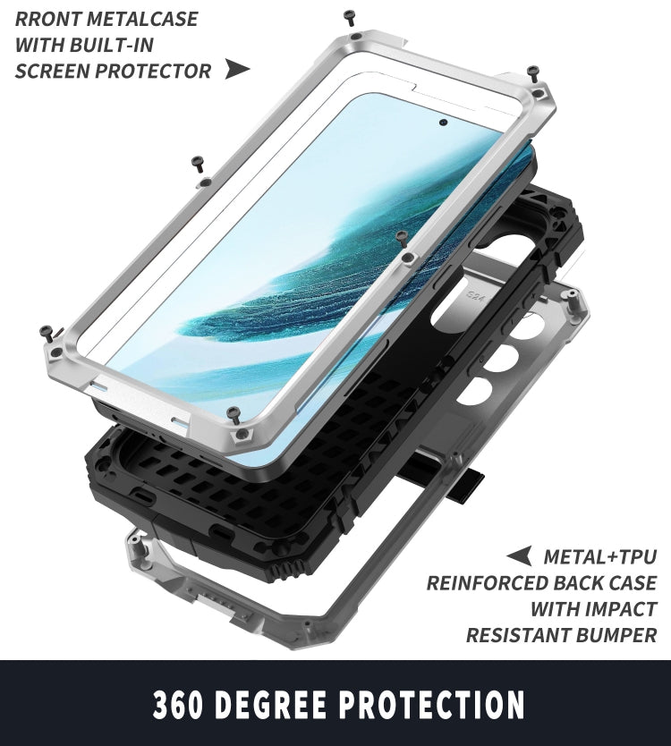 For Samsung Galaxy S24+ 5G R-JUST Life Waterproof Dustproof Shockproof Phone Case(Silver) - Galaxy S24+ 5G Cases by R-JUST | Online Shopping UK | buy2fix