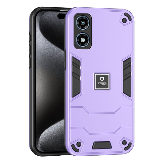 For Motorola Moto G Play 2024 2 in 1 Shockproof Phone Case(Purple) - Motorola Cases by buy2fix | Online Shopping UK | buy2fix