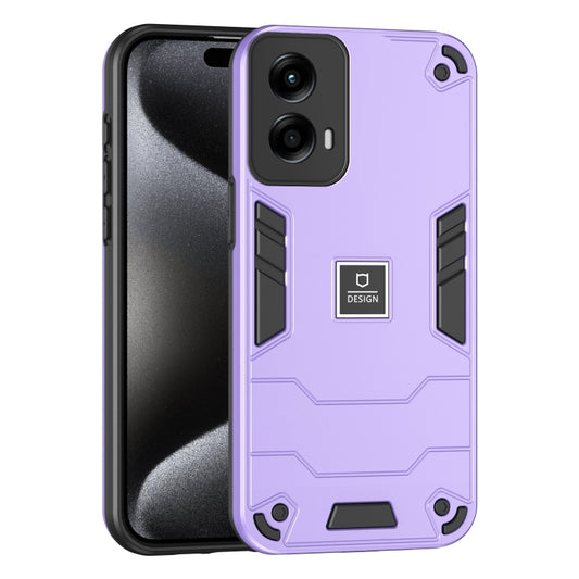 For Motorola Moto G Stylus 5G 2024 2 in 1 Shockproof Phone Case(Purple) - Motorola Cases by buy2fix | Online Shopping UK | buy2fix