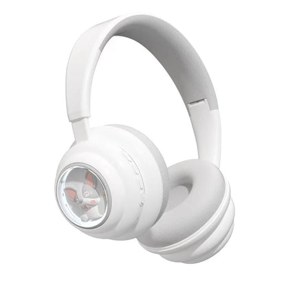 KE-31 Over-Ear RGB Light Bluetooth Headset(White) - Headset & Headphone by buy2fix | Online Shopping UK | buy2fix