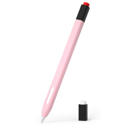 For Apple Pencil 2 Retro Pencil Style Stylus Pen Protective Case(Pink) - Pencil Accessories by buy2fix | Online Shopping UK | buy2fix