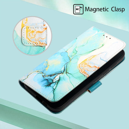 For Samsung Galaxy S24 5G PT003 Marble Pattern Flip Leather Phone Case(Green) - Galaxy S24 5G Cases by buy2fix | Online Shopping UK | buy2fix