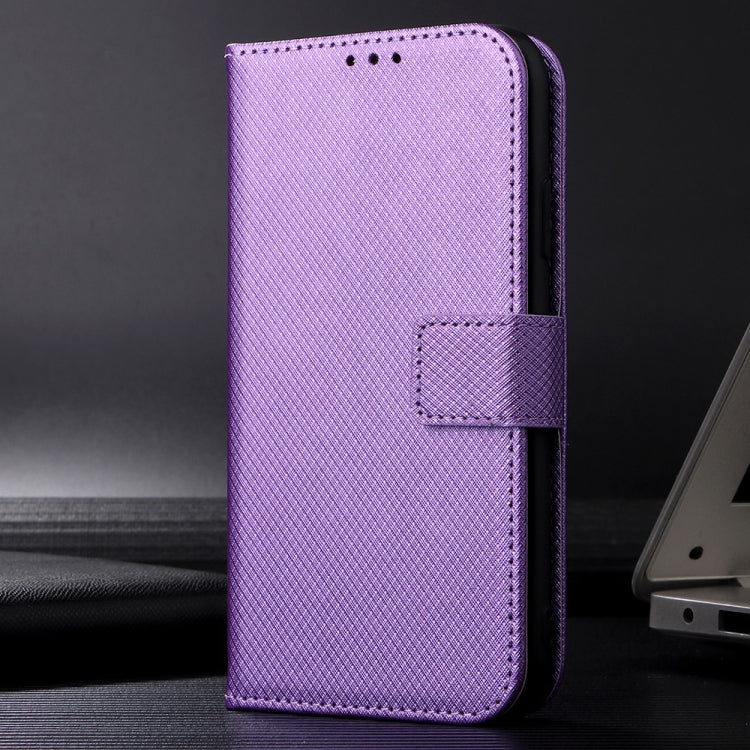 For OnePlus 12 Diamond Texture Leather Phone Case(Purple) - OnePlus Cases by buy2fix | Online Shopping UK | buy2fix