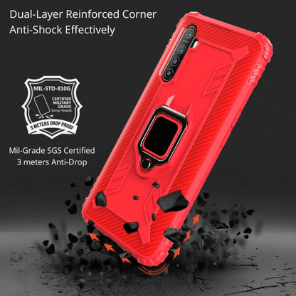 For OPPO Realme X50 & Realme X3 Carbon Fiber Protective Case with 360 Degree Rotating Ring Holder(Red) - Realme Cases by buy2fix | Online Shopping UK | buy2fix