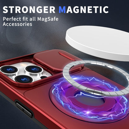 For iPhone 15 Pro Max Camshield MagSafe Ring Holder Armor Phone Case(Red) - iPhone 15 Pro Max Cases by buy2fix | Online Shopping UK | buy2fix