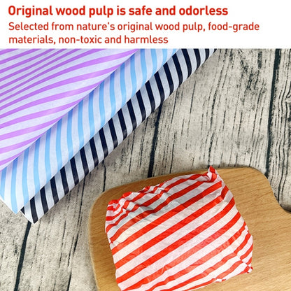 100sheets / Pack Striped Baking Greaseproof Paper Food Placemat Paper, size: 30x30cm(Red) - Retail Packaging by buy2fix | Online Shopping UK | buy2fix