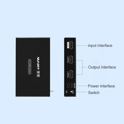 Measy SPH102 1 to 2 HDMI 1080P Simultaneous Display Splitter(AU Plug) - Splitter by Measy | Online Shopping UK | buy2fix