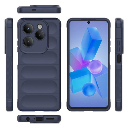 For Infinix Hot 40 Pro / Hot 40 Magic Shield TPU + Flannel Phone Case(Dark Blue) - Infinix Cases by buy2fix | Online Shopping UK | buy2fix