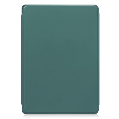 For Lenovo Tab M11/Xiaoxin Pad 11 2024 360 Rotation Transparent Smart Leather Case with Keyboard(Dark Green) - Lenovo by buy2fix | Online Shopping UK | buy2fix