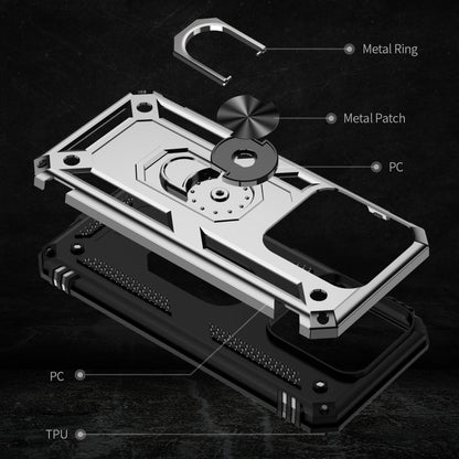 For Xiaomi 14 Shockproof TPU + PC Phone Case with Holder(Silver) - 14 Cases by buy2fix | Online Shopping UK | buy2fix